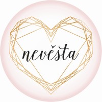 Placka "Nevsta" srdce Rose Gold 5,5 cm