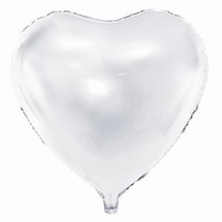 Balnik fliov srdce biele 61cm 1ks
