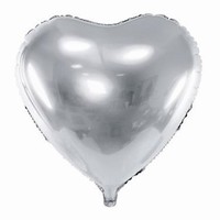 BALNIK fliov srdce strieborn 45cm
