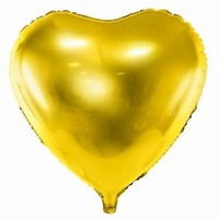 Balnik fliov srdce zlat 61cm 1ks