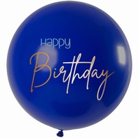 BALNIK latexov XL Happy Birthday Elegant True Blue 80cm
