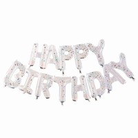BALNIKY fliov npis Happy Birthday transparentn s konfetami v.34 cm