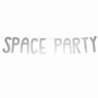 BANNER Space Party strieborn