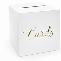 BOX na priania so zlatm npisom Cards 24x24x24cm