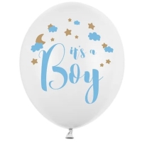 Balnik biely, modr potla "Its a Boy" 30 cm 1 ks