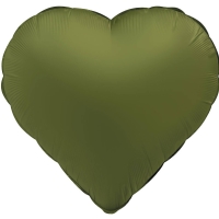 Balnik fliov Srdce olivovo zelen, matn 45 cm