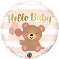Balnik fliov "Hello baby" medvedk 45 cm