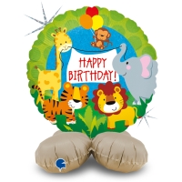 Balnik foliov samostojn Happy Birthday Jungle 41 cm