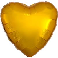 Balnik fliov Srdce metalick zlat 43 cm