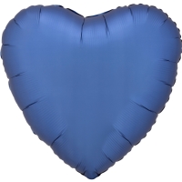 Balnik fliov Srdce satnov modr 43 cm