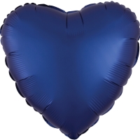 Balnik fliov Srdce satnov nmorncky modr 43 cm
