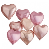 Balniky fliov Srdce so samolepiacimi npismi 45 cm, 8 ks