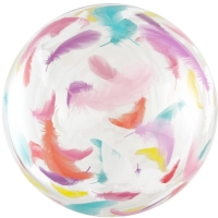 Balnov bublina transparentn Farebn pierka 46 - 51 cm