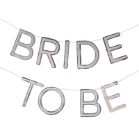 Banner Bride To Be strieborn 1,5 m
