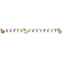 Girlanda papierov "Happy birthday" Dunga party