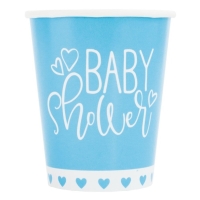 Kelmky papierov Baby Shower modr 266 ml, 8 ks