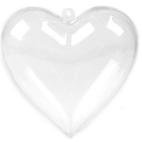 Krabika plastov Srdce transparentn dvojdielne 10 x 10 cm
