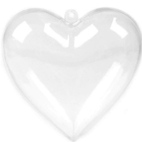 Krabika plastov srdce dvojdielne transparentn 8 x 8 cm