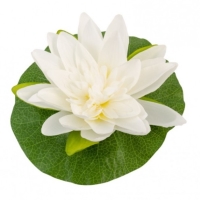 Kvet lotosu biely 22 cm
