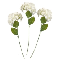 Kvety hortenzie umel biele 3 ks
