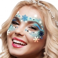 Make-up set so samolepkami na tvr Snowflakes