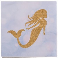 Mermaid prty, servtky s morskou vlou 33x33 cm, 20 ks