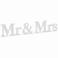 NPIS dreven Mr & Mrs biely 50x9,5cm