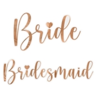 Nlepky na sklo "Bride & Bridesmaid" ruov zlato