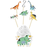 Sprava dekorci na cupcaky Dino Roars 6 ks