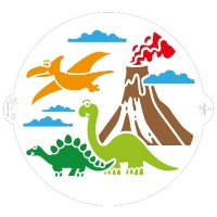 Stencil ablna Dino svet 25 cm