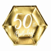 TANIERE papierov 50. narodeniny zlat 20cm