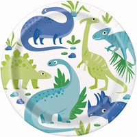 Taniere papierov Dino modrozelen Eco 22 cm, 8 ks