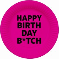 TANIERE papierov Happy Birthday Bitch 23 cm 8 ks