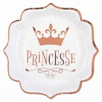 TANIERE papierov Princesse Rose zlat 21cm 10ks