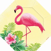 TANIERIKY papierov Flamingo Paradise 18,5cm 6ks