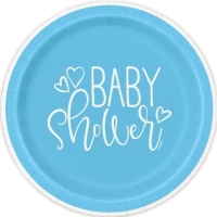 Taniere papierov Baby Shower modr 8 ks
