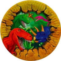 Taniere papierov Dinosaury 23 cm, 8 ks