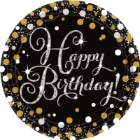 Taniere papierov Sparkling Celebrations Happy Birthday 23 cm 8 ks