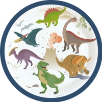 Tanieriky papierov Dinosaury 18 cm 8 ks