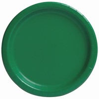 Tanieriky papierov smaragdovo zelen 23 cm, 8 ks