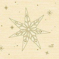 Servtky Tissue svetlo lt so zlatmi hviezdami 24 x 24 cm, 20 ks, 3-vrs