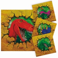 SERVTKY papierov Dinosaury 25x25cm 16ks