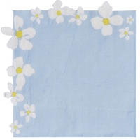 Servtky papierov Floral pastelovo modr 16x16 cm, 16 ks