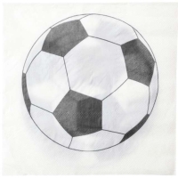 Futbalov prty - Servtky papierov Futbalov lopta 16.5 x 16.5 cm 20 ks