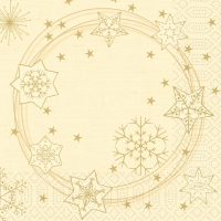 Servtky papierov banketov Star Shine Cream 24 x 24 cm 20 ks