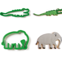 Vykrajovaky plastov Krokodl a slon 2 ks