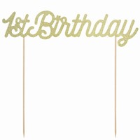 DEKORCIA na tortu 1. narodeniny zlat 21cm