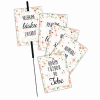 Slovensk kartiky na svadobn prskavky Flowers 5 + 2 SK