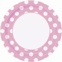 Taniere papierov s bodkami Lovely Pink 22 cm, 8 ks