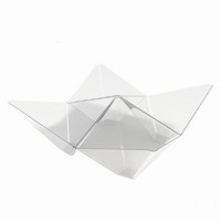 Mitiky na dezerty Origami transparentn 10 x 10 cm, 25 ks